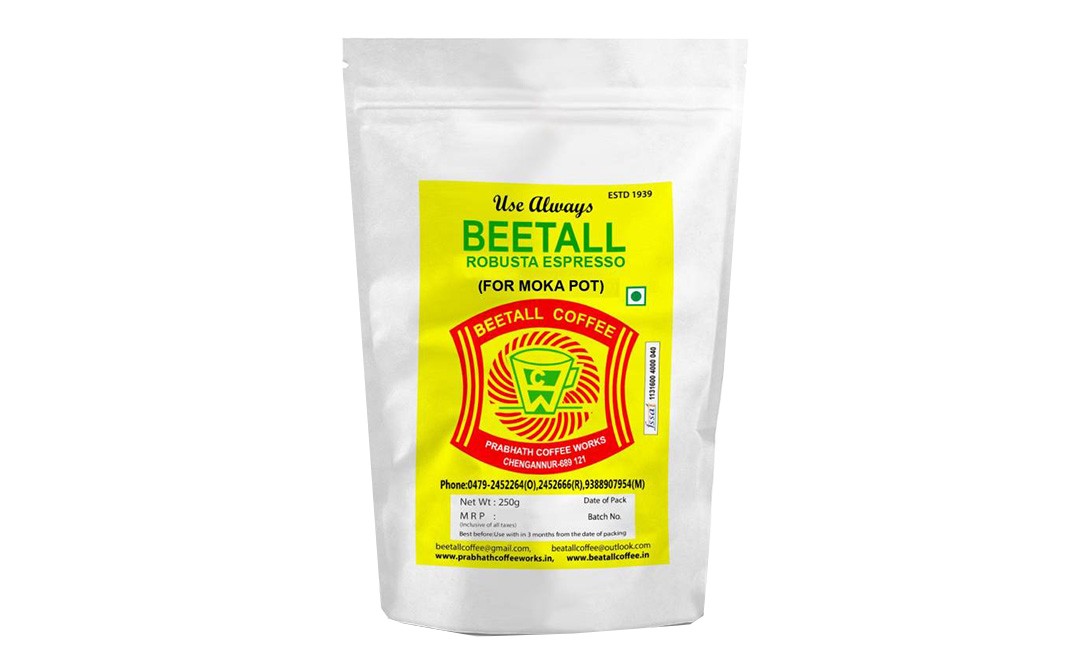 Beetall Robusta Espresso (For Moka Pot) Beetall Coffee  Pack  250 grams